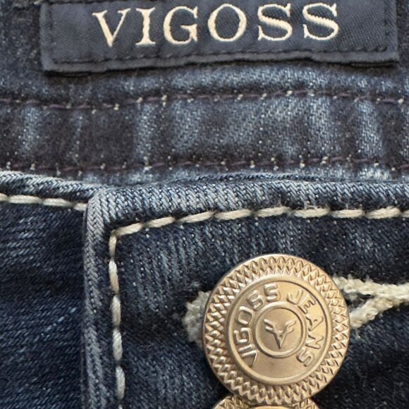 Vigoss The Chelsea Capri Jeans Size 11/12 Women's Distressed Embroidered Denim - Picture 7 of 11